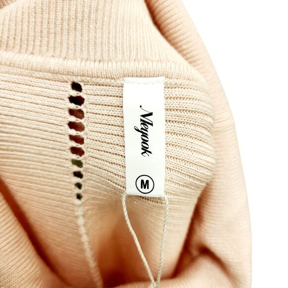 Womens Knitted Sweater Dress Fall Long Sleeve Turtleneck over Size Dress Size M - Picture 4 of 16